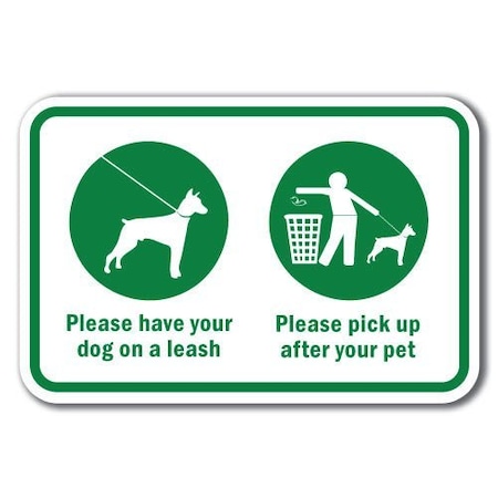 Signmission 18 in Height, 0.12 in Width, Aluminum, 12" x 18", A-1218 Pet-Animal - Pickupaft A-1218 Pet-Animal - Pickupaft